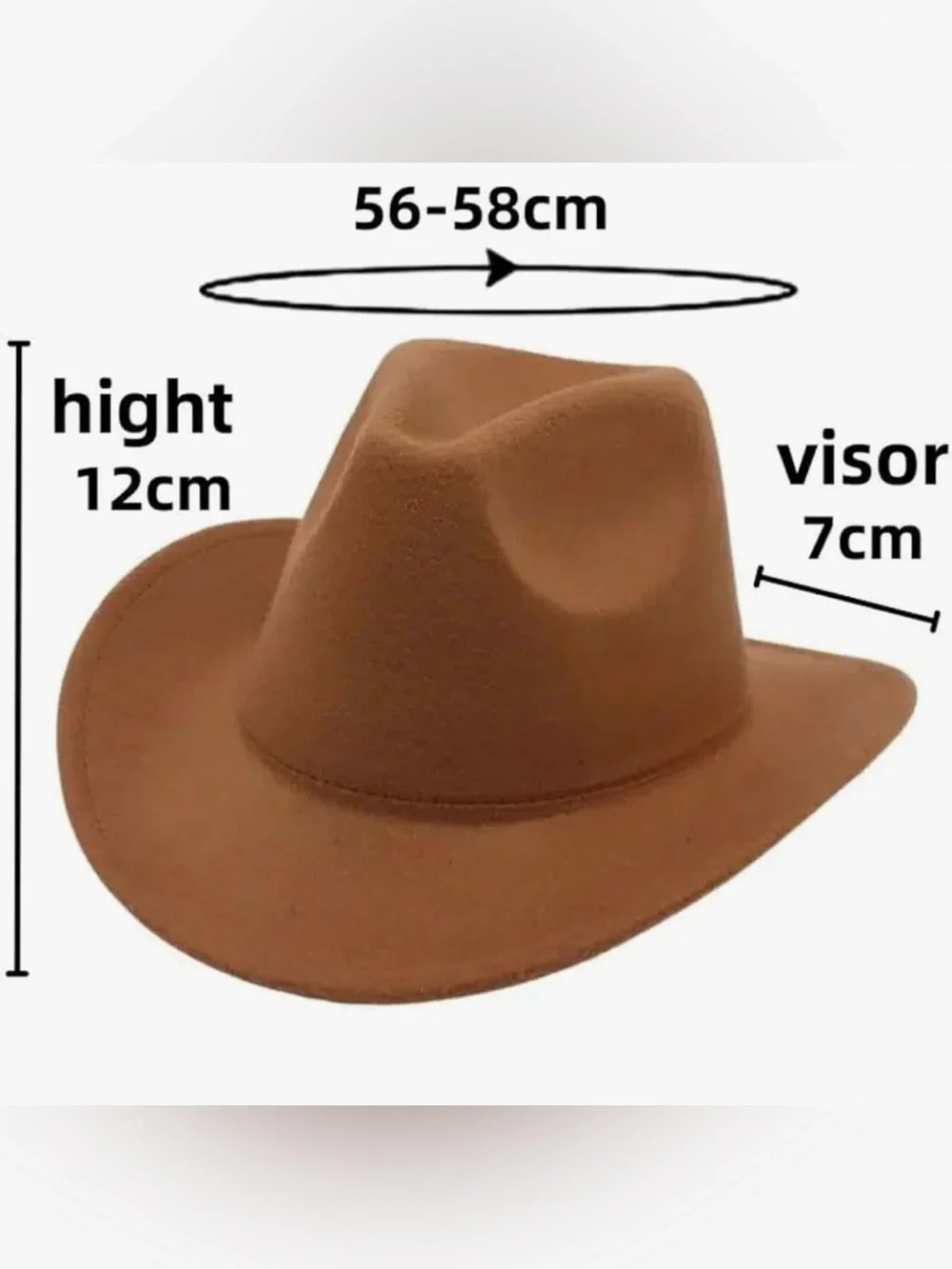 Black Solid Classic Western Cowboy Hat #2, Jazz Felt Hats,